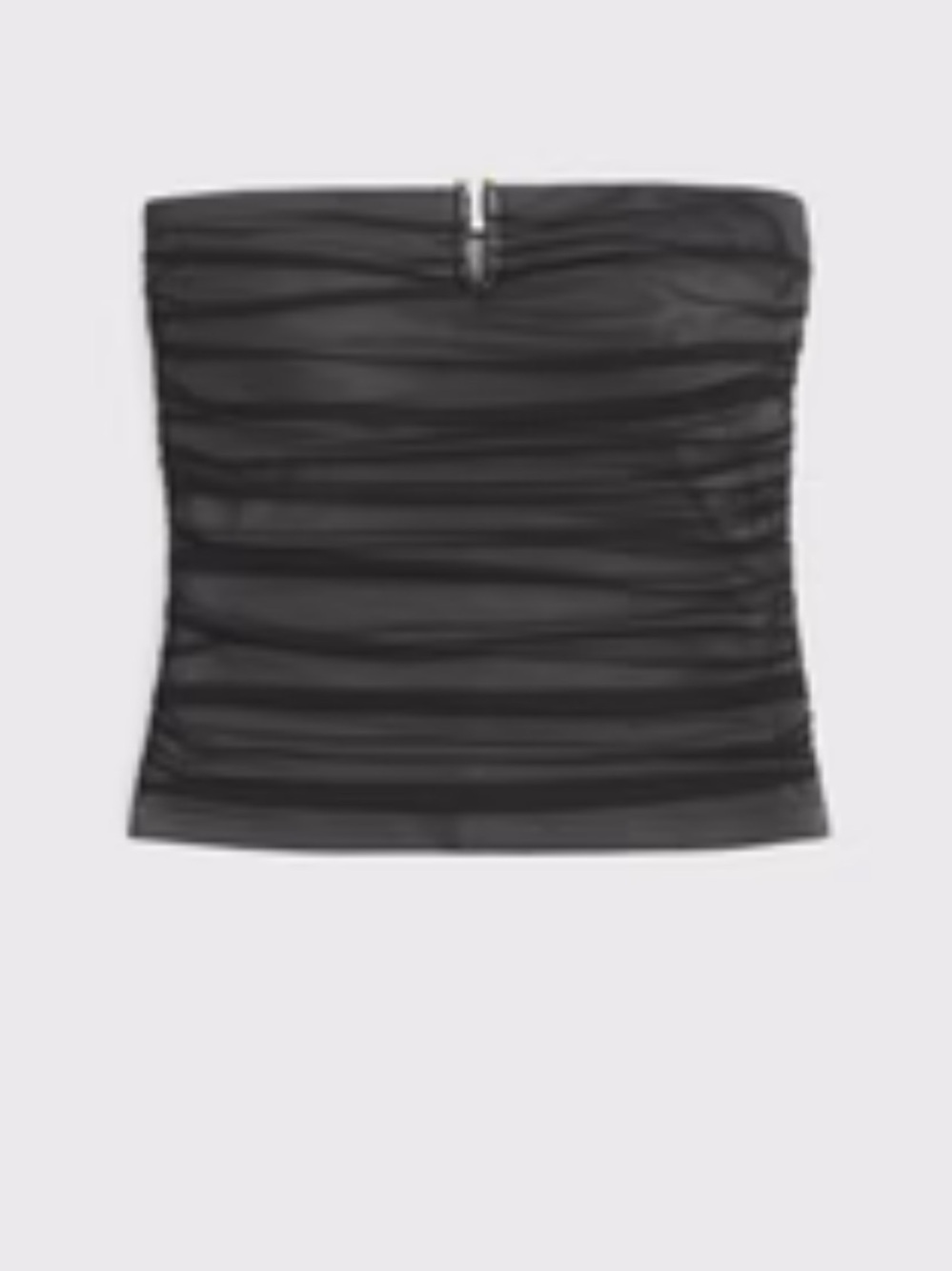 Abercrombie & Fitch Black Strapless Ruched Tube Top
